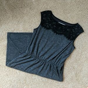 EUC Ann Taylor Loft Dress with Lace Detail
